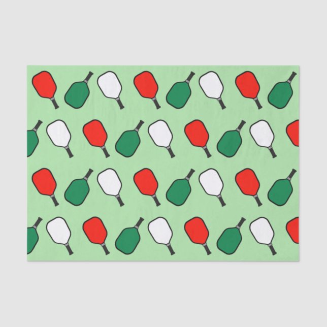 Pickleball Christmas Tissue Paper (Front)