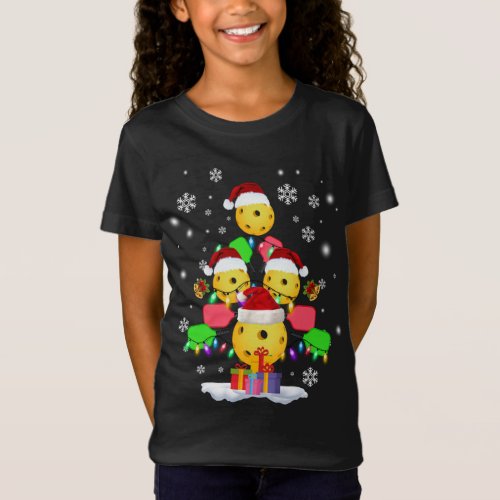 Pickleball Christmas Tree Santa Pickleball X_mas L T_Shirt