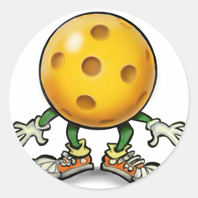 Pickleball Classic Round Sticker (Front)