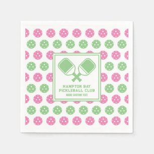 Pickleball Club Backyard Pickle Court Custom Text Napkins