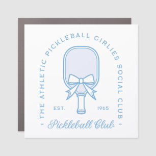 Pickleball club blue aesthetic coastal girls car magnet