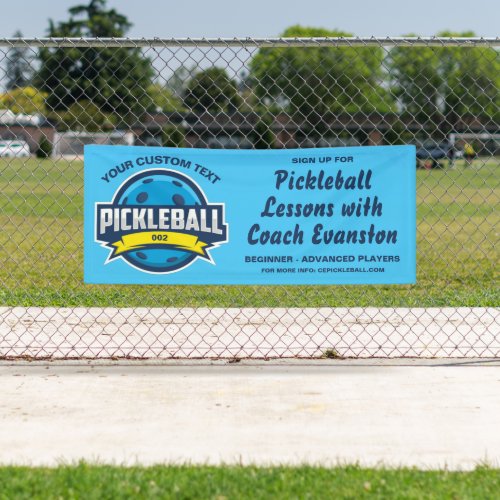 Pickleball Club Coach Pickleball Lessons Clinic  Banner