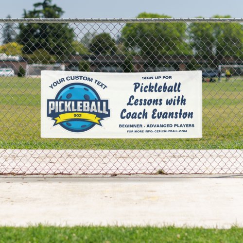 Pickleball Club Coach Pickleball Lessons Clinic  Banner