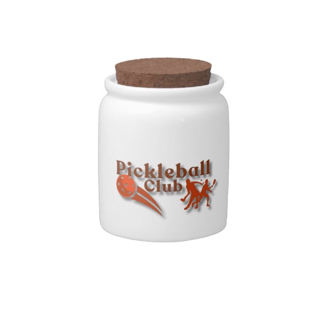 Pickleball Club Logo - Custom Gear & Gifts Candy Jar (Front)