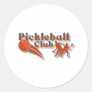 Pickleball Club Logo - Custom Gear & Gifts Classic Round Sticker