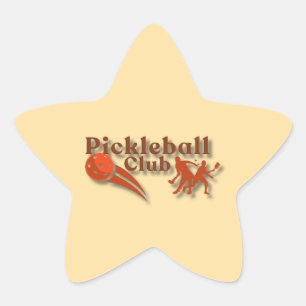Pickleball Club Logo - Custom Gear & Gifts Star Sticker