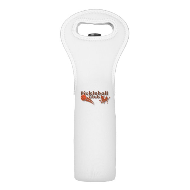 Pickleball Club Logo - Custom Gear & Gifts Wine Bag (Front)