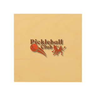 Pickleball Club Logo - Custom Gear & Gifts Wood Wall Art
