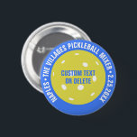Pickleball Club Mixer Tournament Game Custom Medal Button<br><div class="desc">Use this button for your Pickleball Club or Pickleball mixer/tournament. Works well as a medal (just add a ribbon to the pin back) or hand out and have people write their names in the center with a sharpie marker (make sure to delete the center text). Easily add the word Referee...</div>