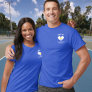Pickleball Club Paddle, Ball, Name Number on Back T-Shirt