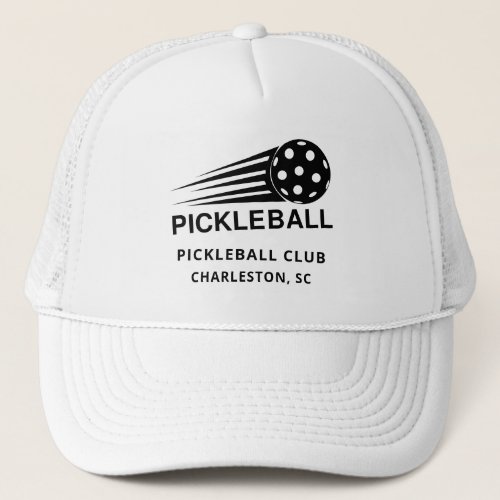 Pickleball Club Paddle Ball Team Location Trucker Hat