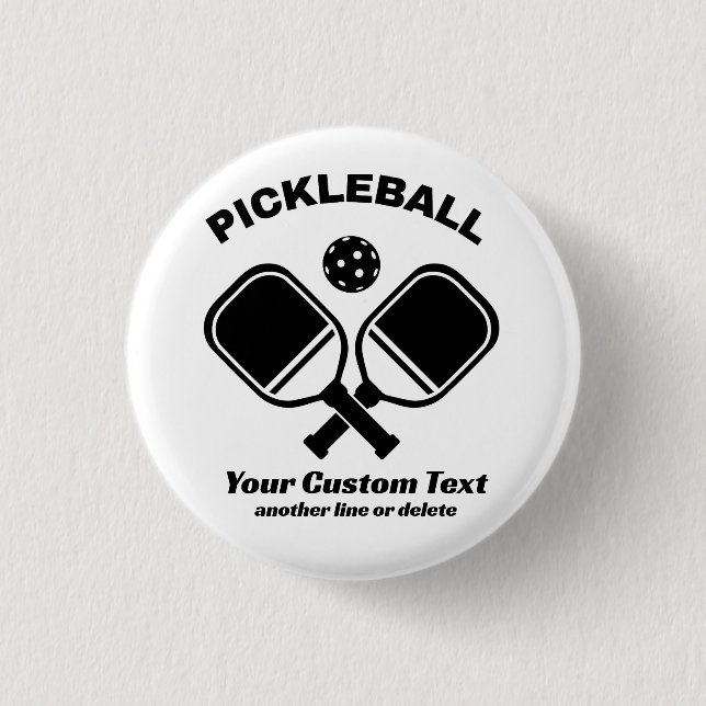 Pickleball Club Pickleball Paddle & Ball Custom Button (Front)