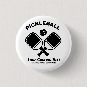 Pickleball Club Pickleball Paddle & Ball Custom Button
