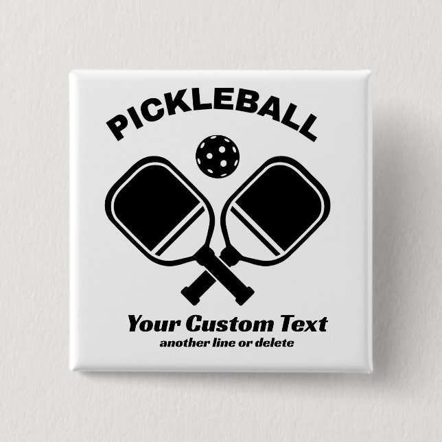 Pickleball Club Pickleball Paddle & Ball Custom Button (Front)