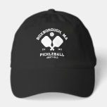 Pickleball Club Pickleball Paddle & Ball Custom Hat<br><div class="desc">Show your love of the game with this awesome pickleball hat. Easily add your custom text by clicking on personalize. Perfect for town courts,  pickleball clubs,  private backyard courts,  pickleball friends and trips.</div>