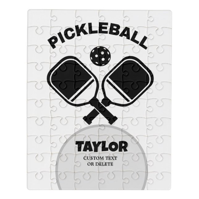Pickleball Club Pickleball Paddle & Ball Custom Jigsaw Puzzle (Puzzle Vertical)