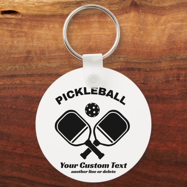 Pickleball Club Pickleball Paddle & Ball Custom Keychain (Front)