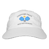 Pickleball Club Team Crossed Paddles Custom Text Hat (Front)