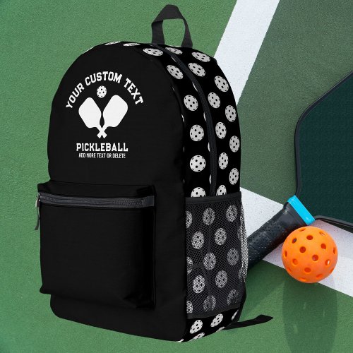 Pickleball Club Team Name Any Colors Personalized Printed Backpack
