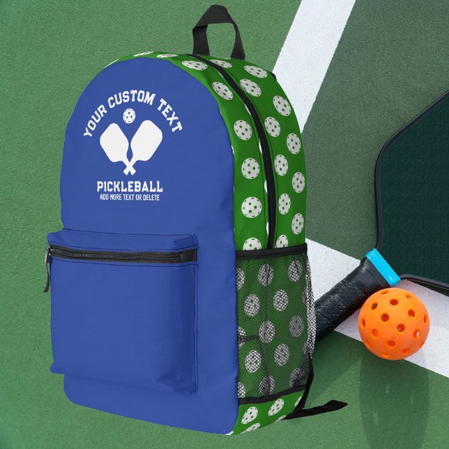 Pickleball Club Team Name Any Colors Personalized Printed Backpack (Creator Uploaded)