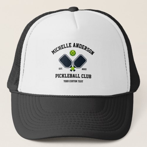 Pickleball Club Team_Paddles  Ball Personalized Trucker Hat