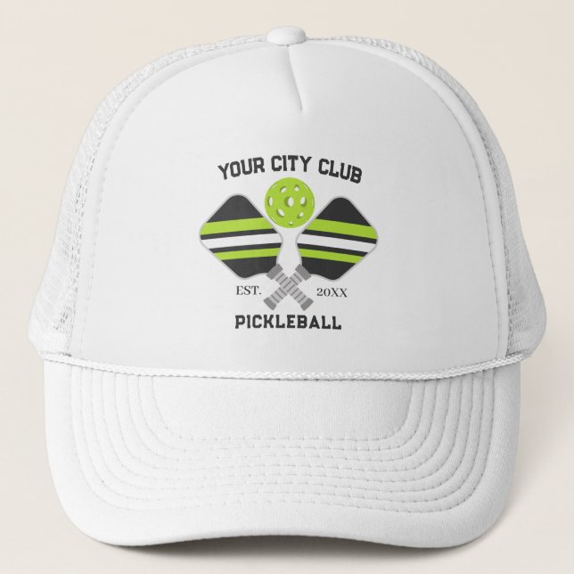 Pickleball Club Team Player Custom Pickle Gift Tru Trucker Hat (Front)