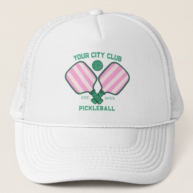 Pickleball Club Team Player Custom Pickle Gift Tru Trucker Hat (Front)