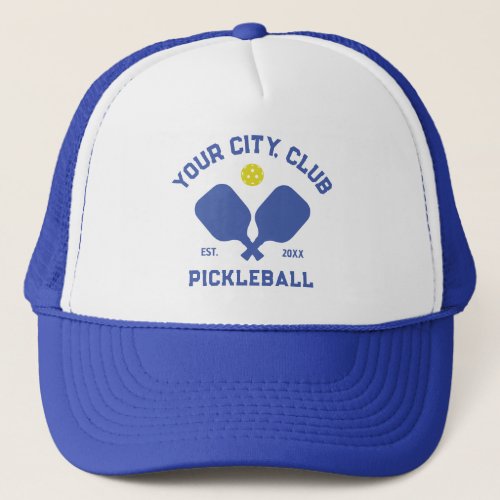 Pickleball Club Team Player Custom Pickle Gift Trucker Hat