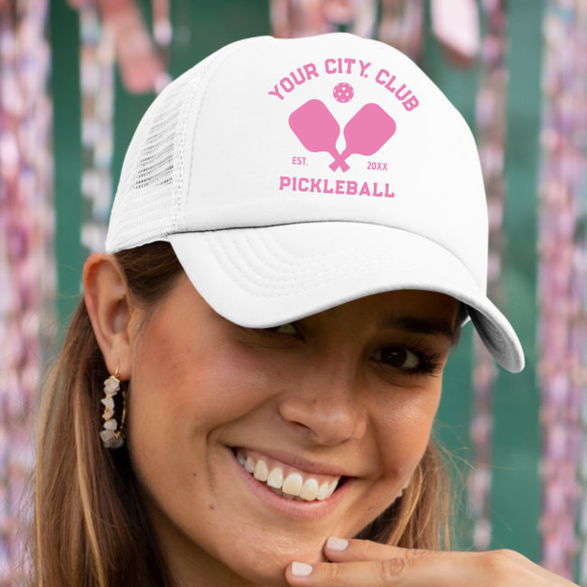 Pickleball Club Team Player Custom Pickle Gift Trucker Hat