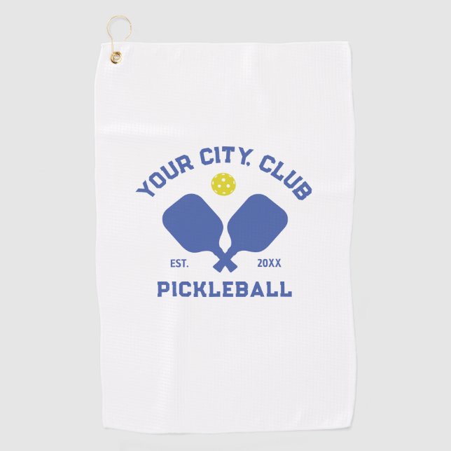 Pickleball Club Team Player Custom Pickle Sweat Golf Towel (Front)