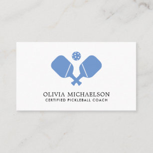 Pickleball Coach Instructor Pro Simple Modern Business Card