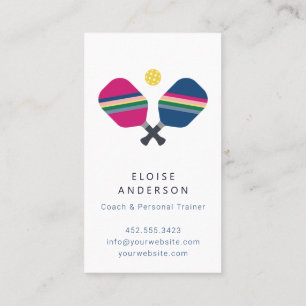 Pickleball Coach + Personal Trainer Business Card
