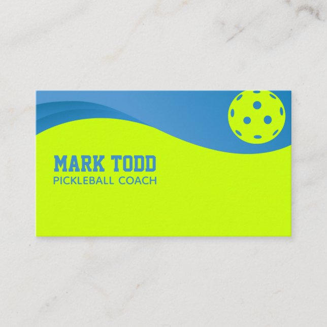pickleball Coach - pickleball Player Business Card (Front)