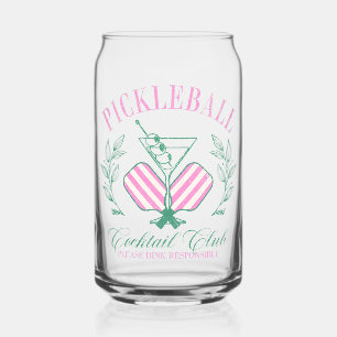 Pickleball Cocktail Club Can Glass