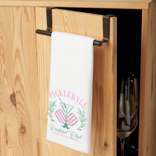 Pickleball Cocktail Club Kitchen Towel