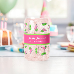 Pickleball Cocktail Dinks & Drinks Personalized Can Glass