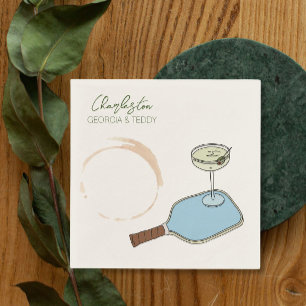 pickleball cocktail napkin