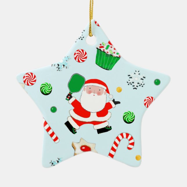 Pickleball Collectible Ceramic Ornament (Front)