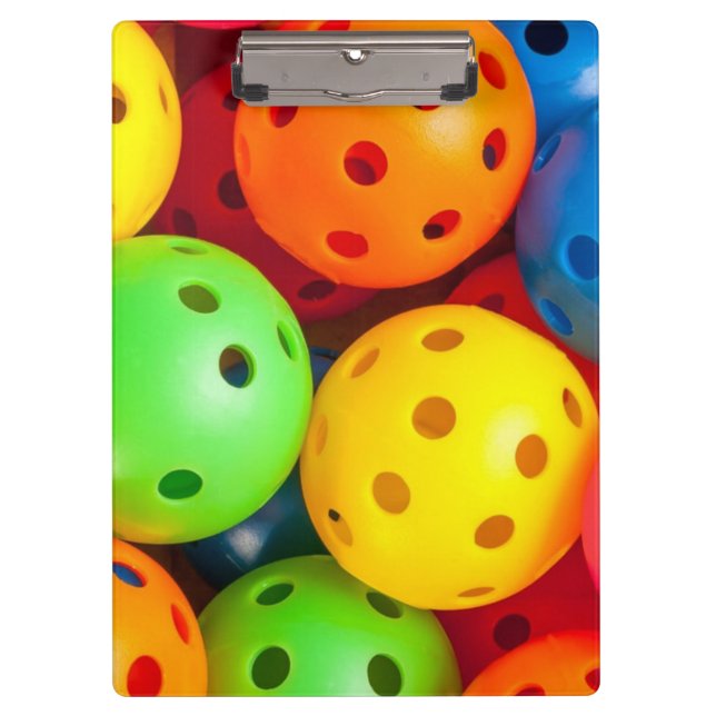 Pickleball Colorful Clipboard (Front)