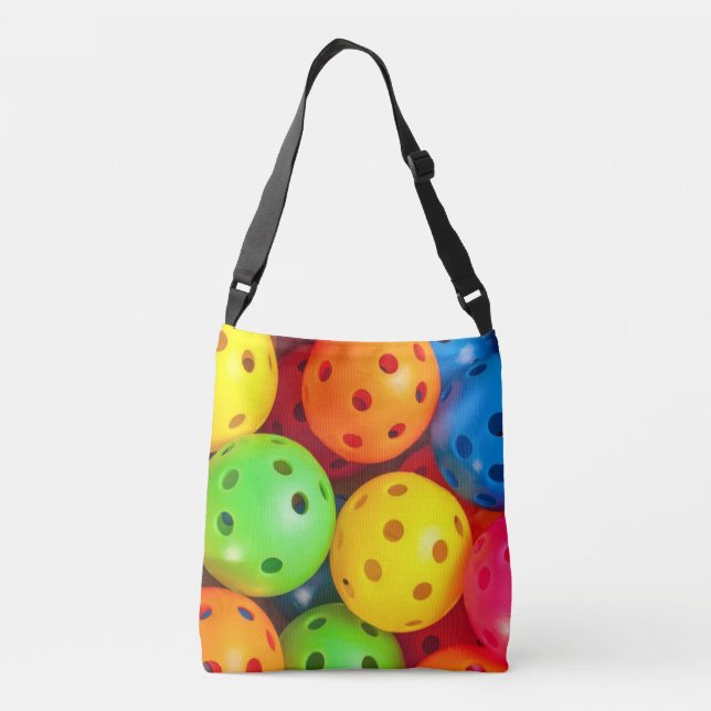 Pickleball Colorful Crossbody Bag (Back)