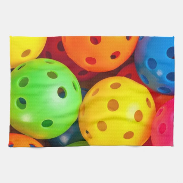 Pickleball Colorful Kitchen Towel (Horizontal)