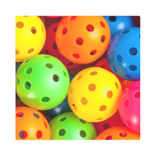 Pickleball Colorful Metal Print