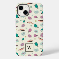 Pickleball! Colorful Monogram Initial Pattern