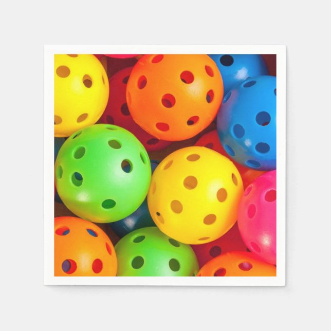 Pickleball Colorful Napkins (Front)