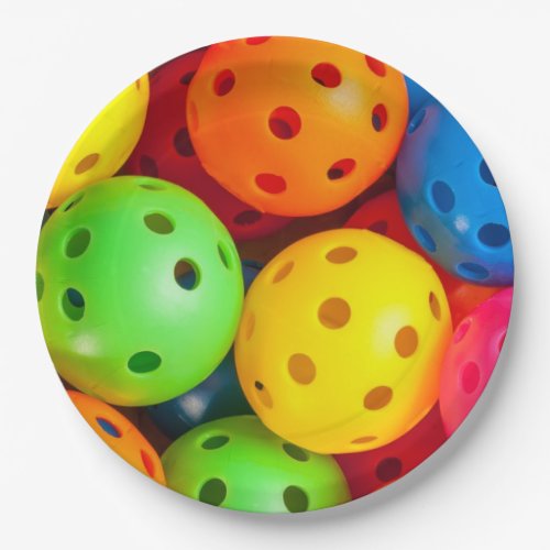 Pickleball Colorful Paper Plates