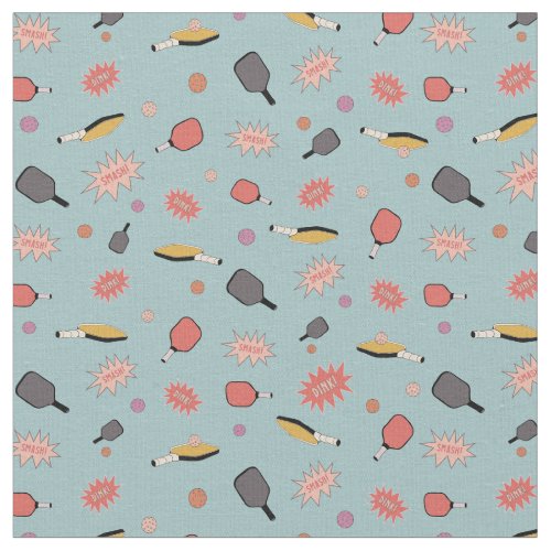 Pickleball Colorful Pattern Fabric