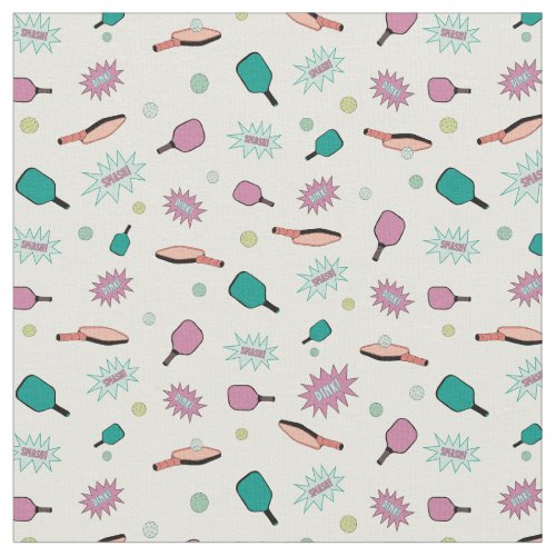 Pickleball Colorful Pattern Fabric