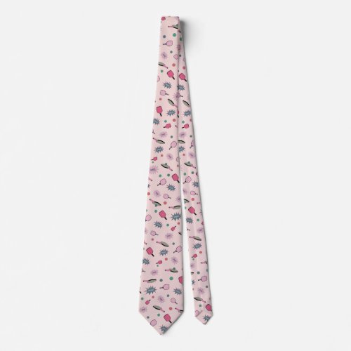 Pickleball Colorful Pattern Neck Tie