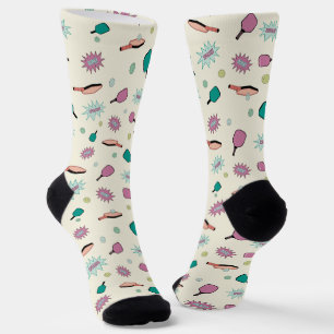 Pickleball! Colorful Pattern Socks