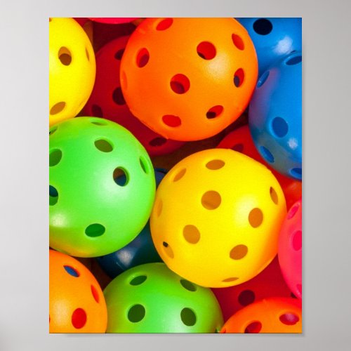 Pickleball Colorful Poster